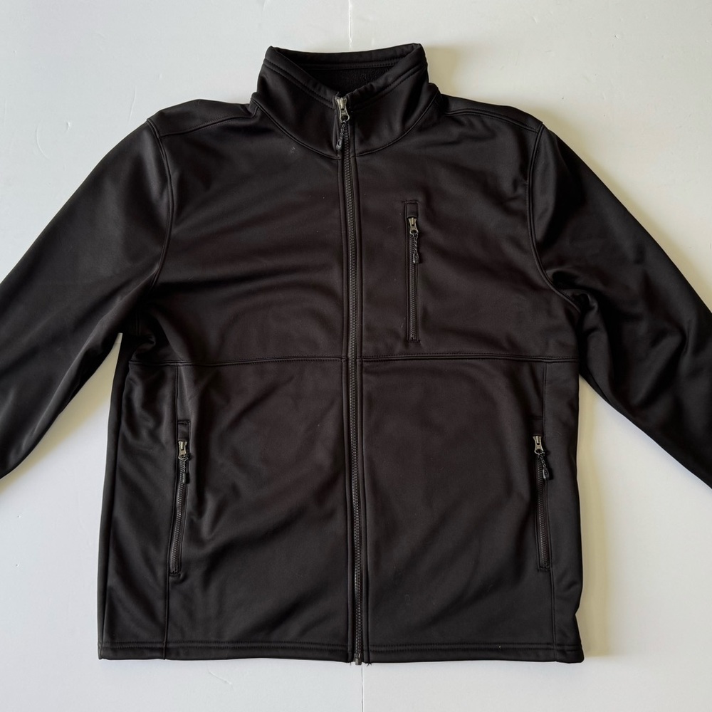 Mens L Swiss Tech Soft Shell Black Jacket